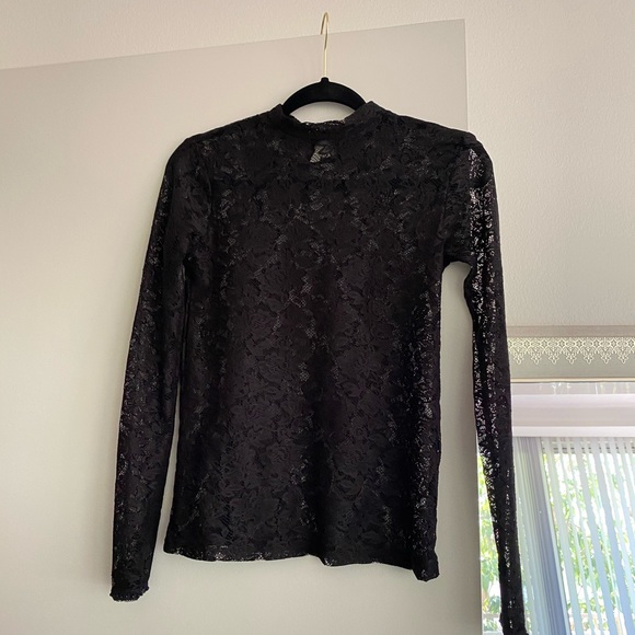 Zara Tops - ZARA Lace Long sleeved Turtleneck